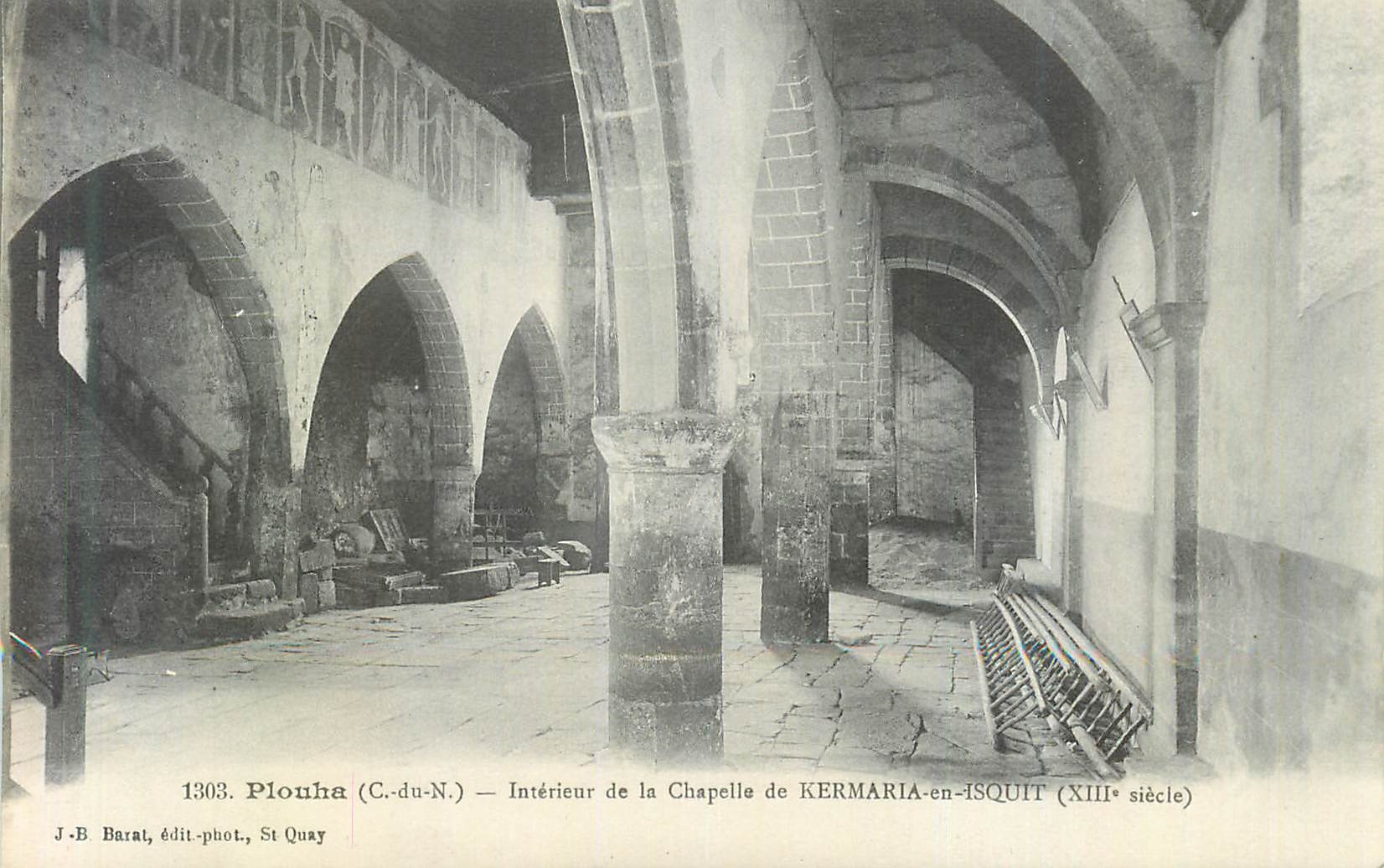 CPA Blouha (C du N) Interieur de la Chapelle de Kermaria en Isquit (XIIIe Siecle)