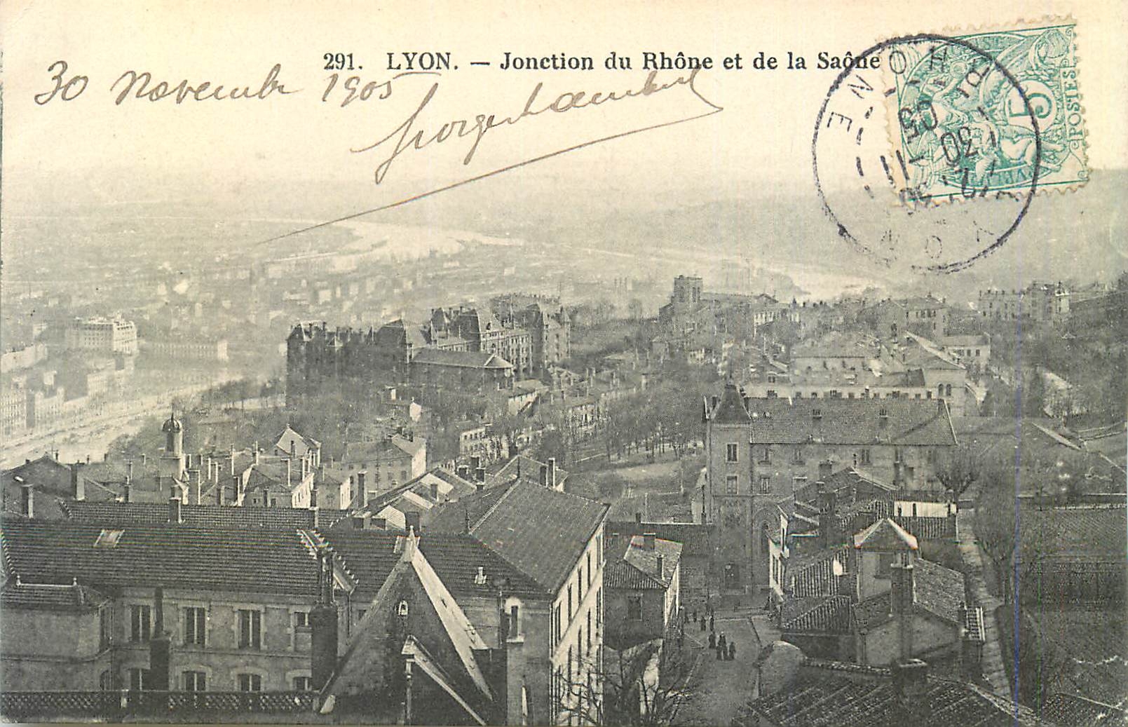 CPA Lyon Jonction du Rhone et de la Saone