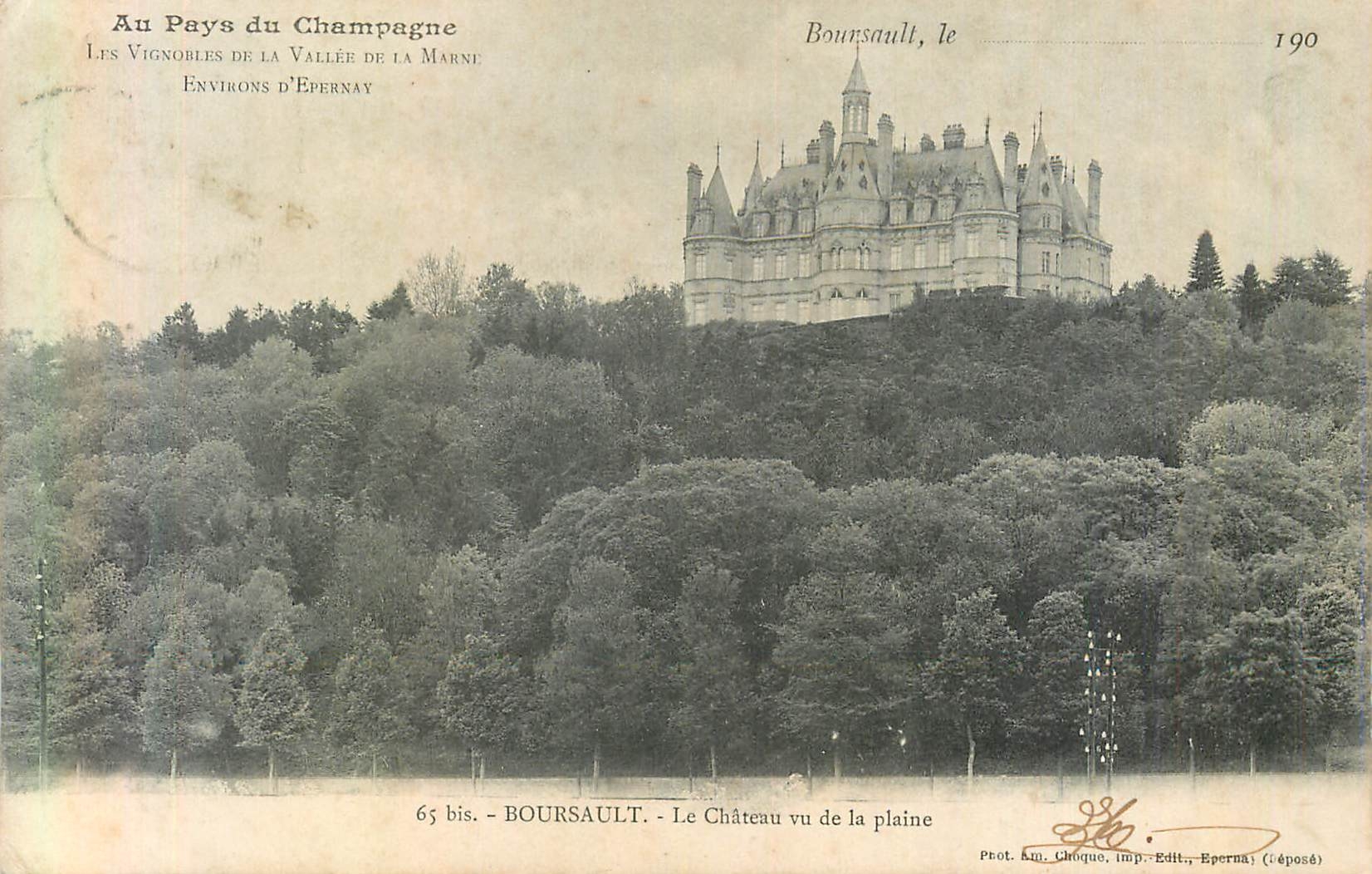 CPA Boursault Au Pays du Champagne Environs d'Epernay Le Chateau vu de la Pleine