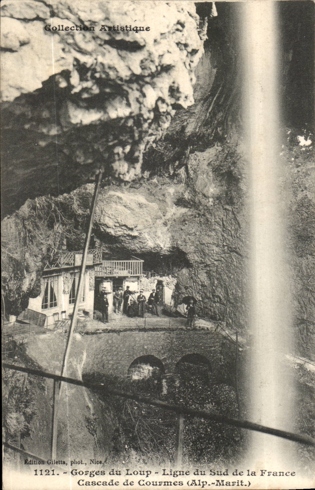 Falle des Wolfs CPA Ligne des Sudens der Frankreich-Kaskaden von Courmes