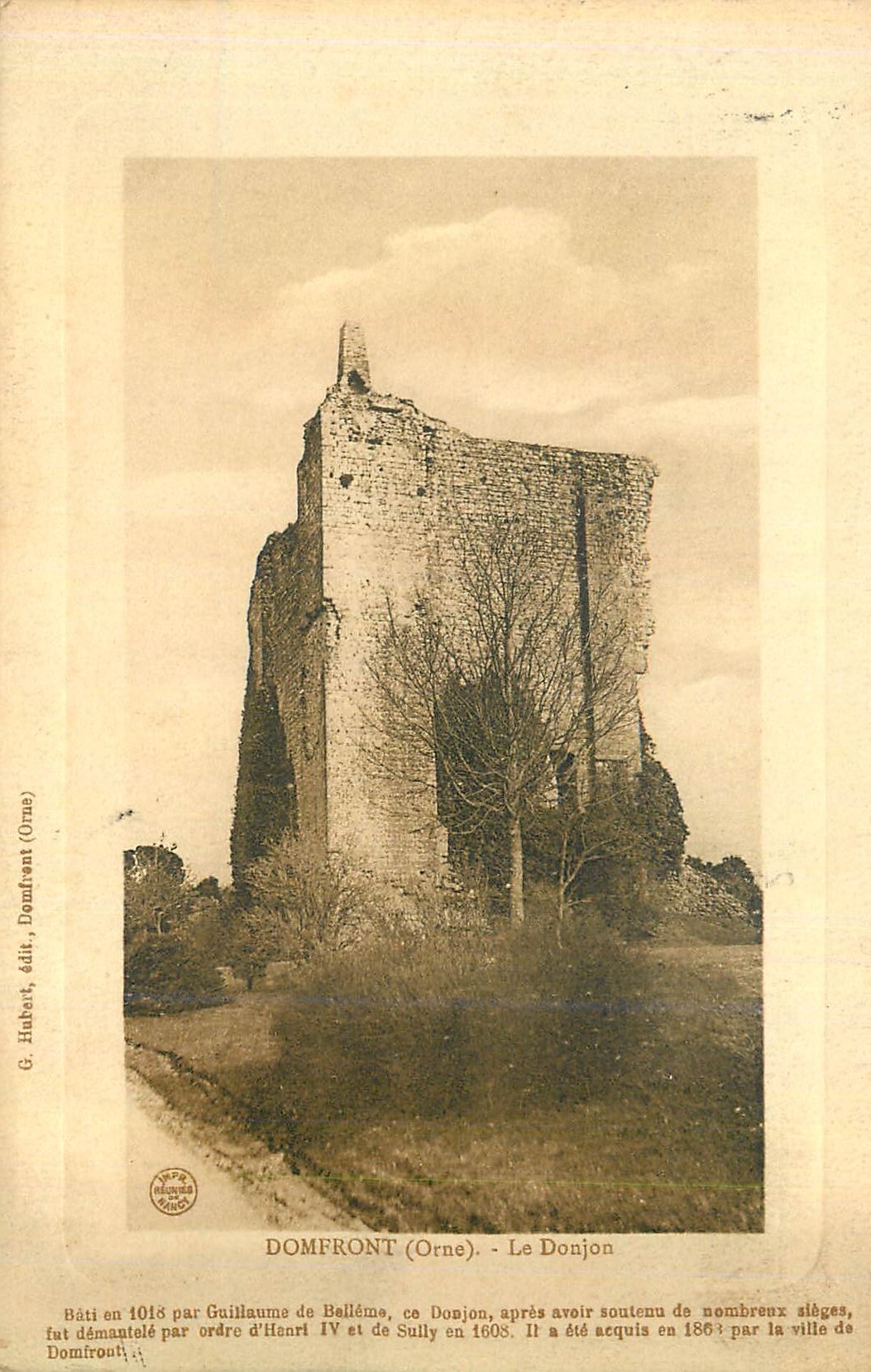 CPA Domfront (orne) le donjon