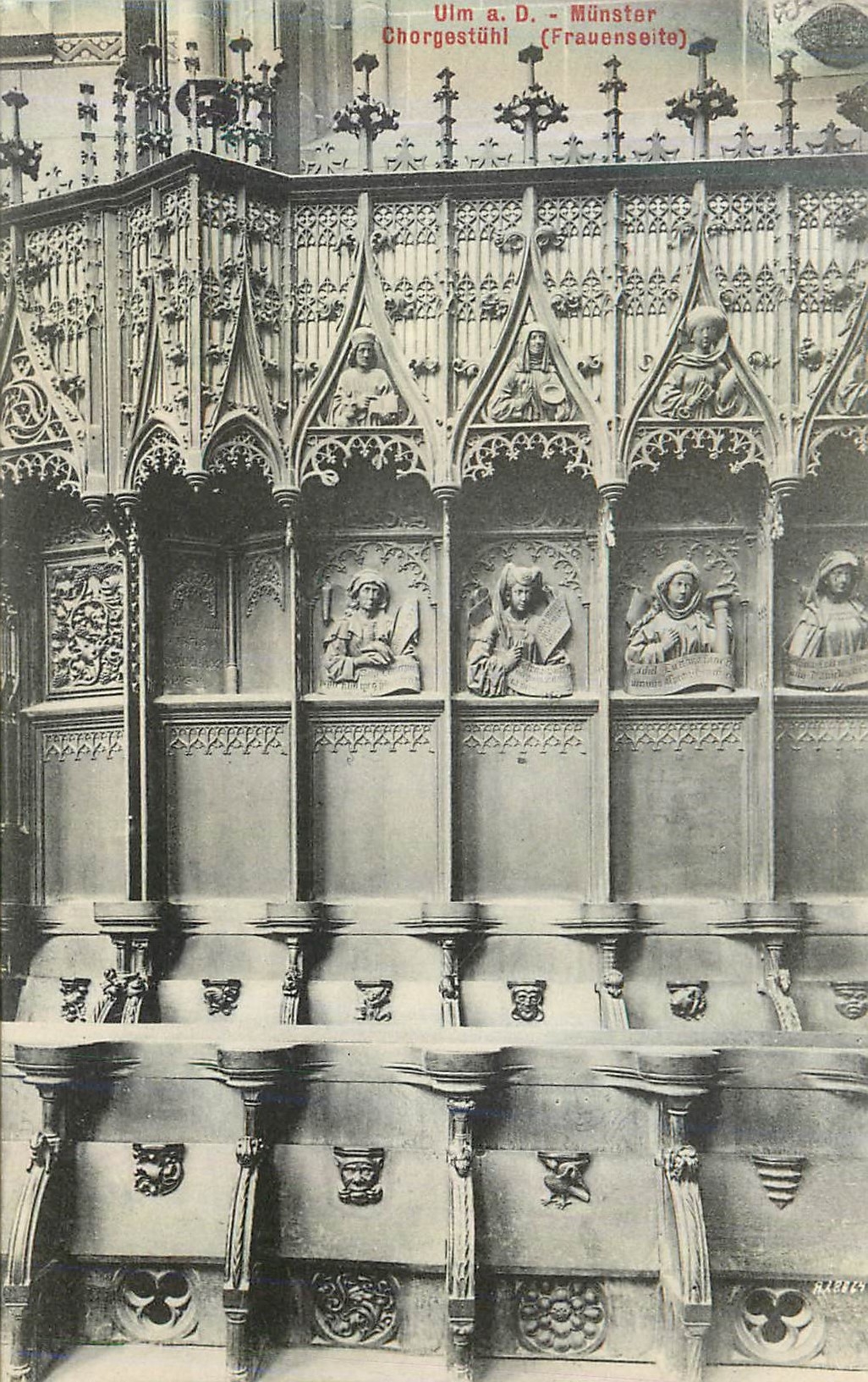 CPA Ulm a d munster chorgestuhl (frauenseite)