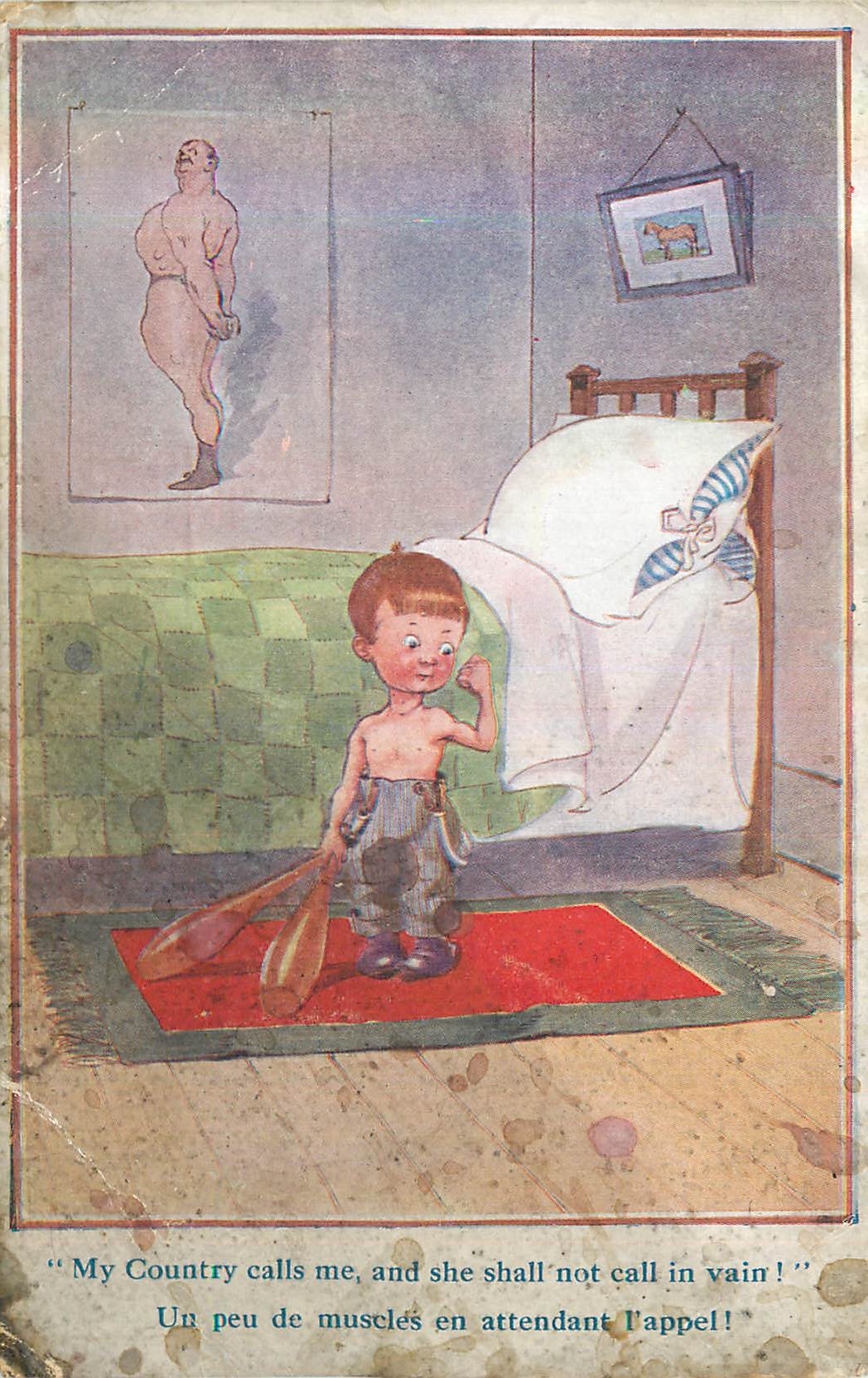 CPA Enfant My country calls me 