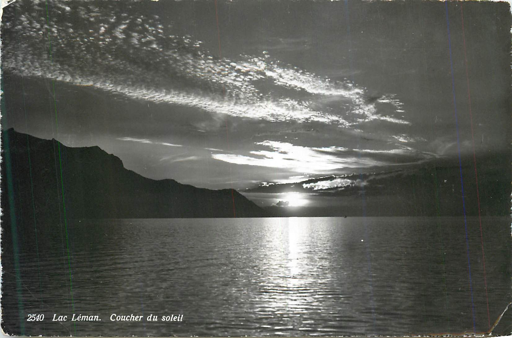 CPM 2540 lac leman coucher du soleil