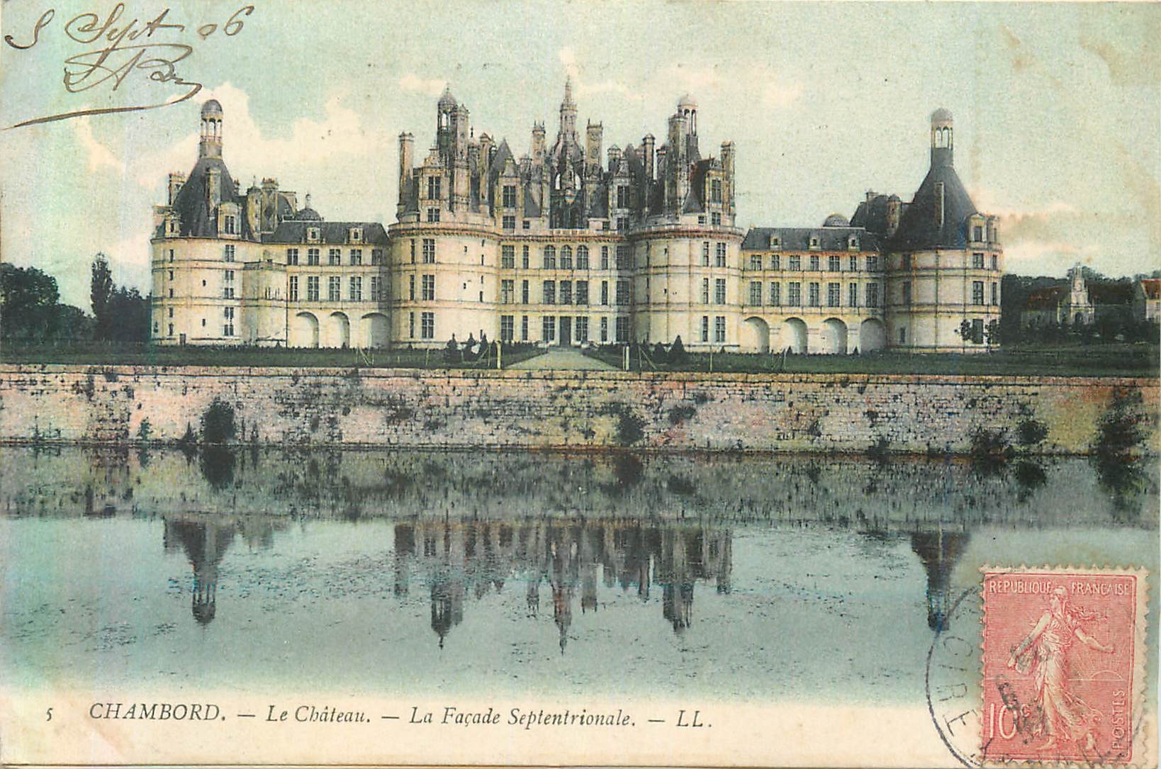 CPA 5 chambord le chateau la facade septentrionale