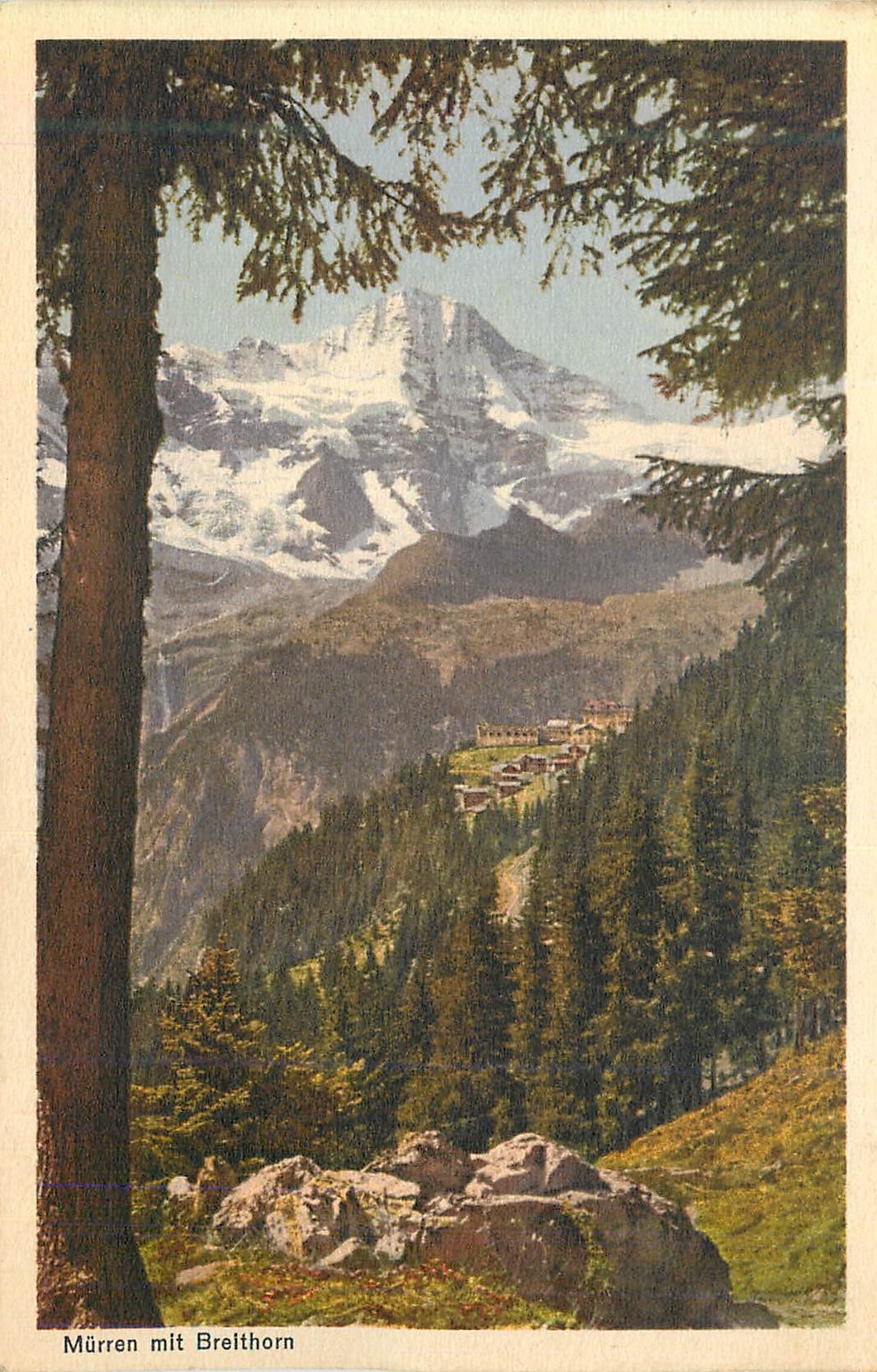 CPA Murren mit breithorn