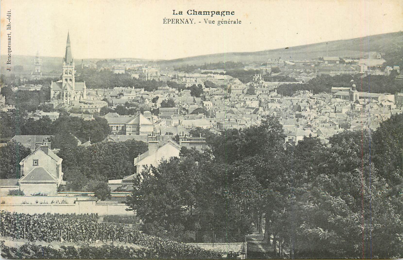 CPA La champagne epernay vue generale