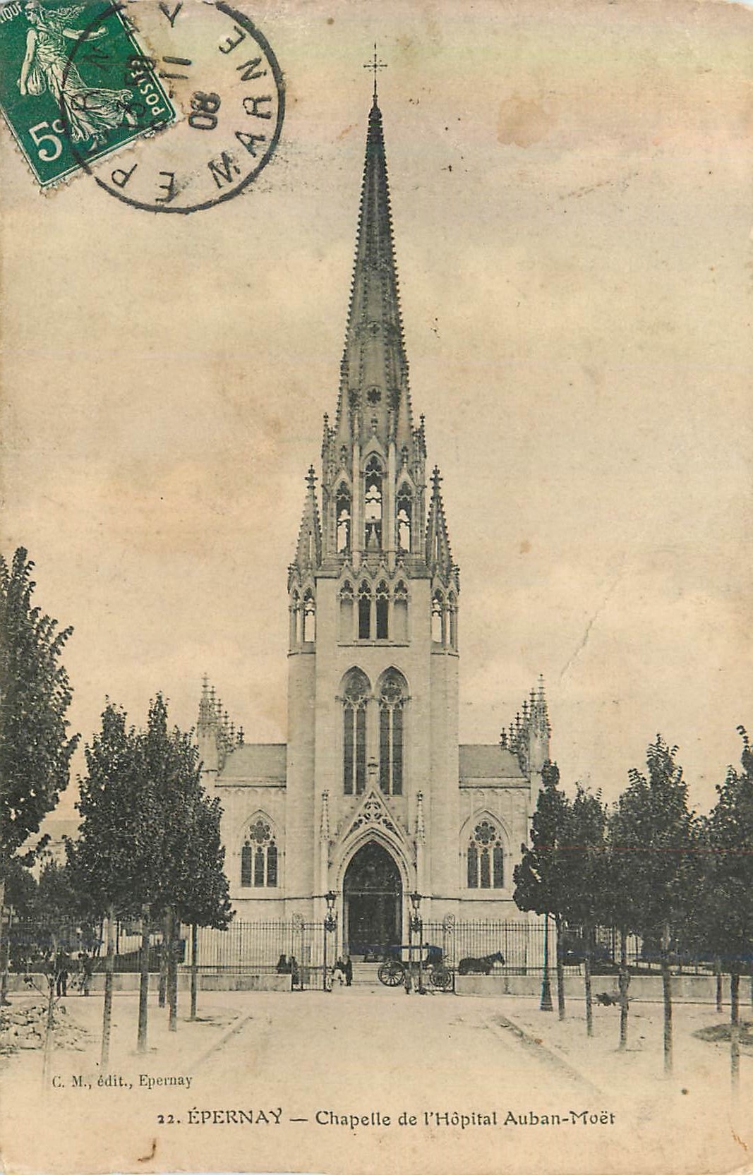 CPA 22 epernay chapelle de l hopital auban moet