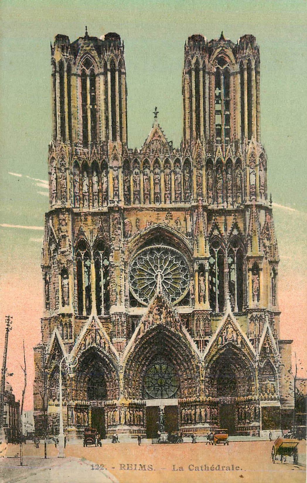 CPA 122 reims la cathedrale