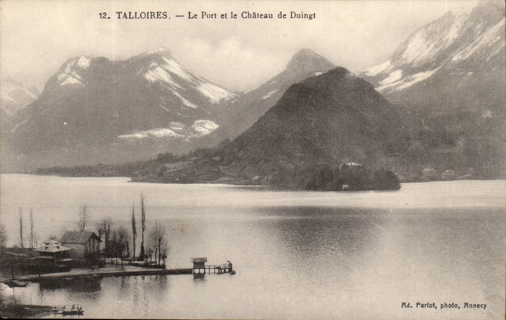 CPA Talloires the port and the castle of Duingt