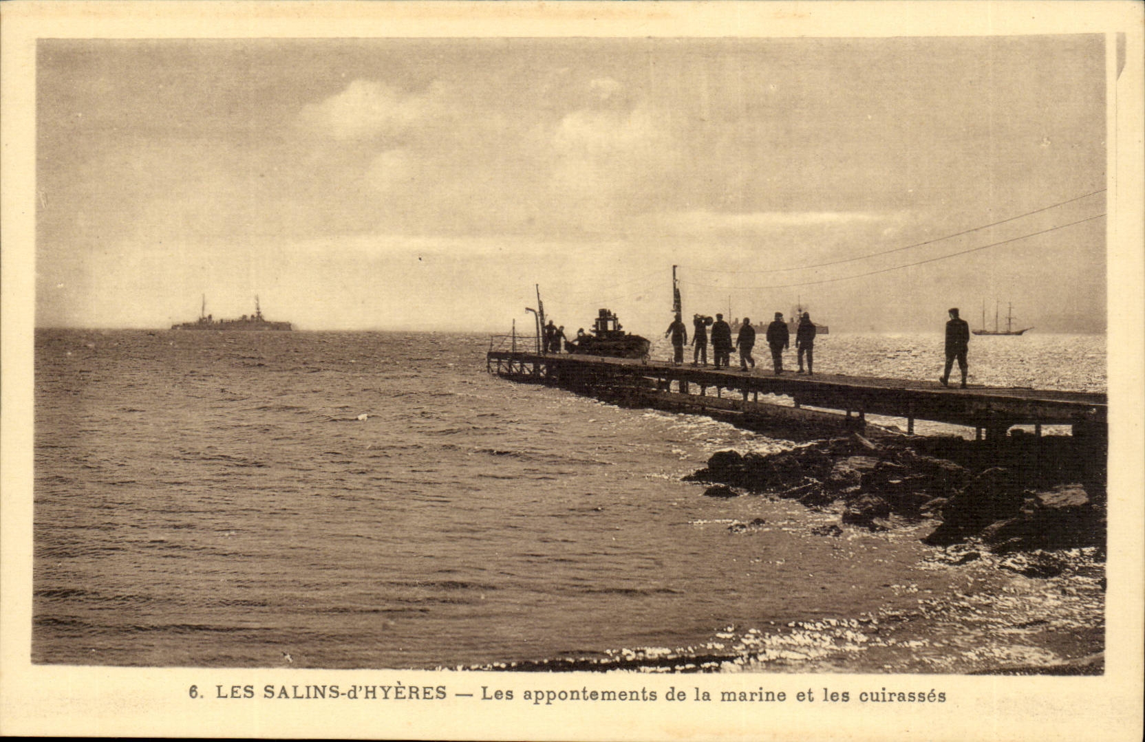 CPA die salzigen der Hyeres Kais der Marine und der Rustungen