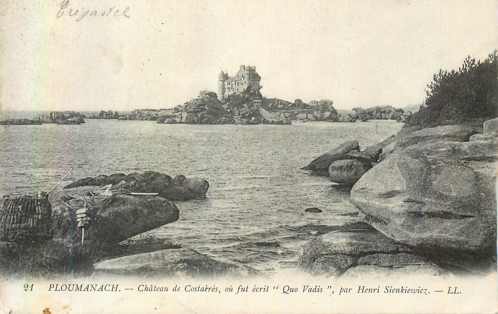 CPA Ploumanach Chateau de Costaeres ou fut Ecrit Quo Vadis par Henri Sienkiewiez
