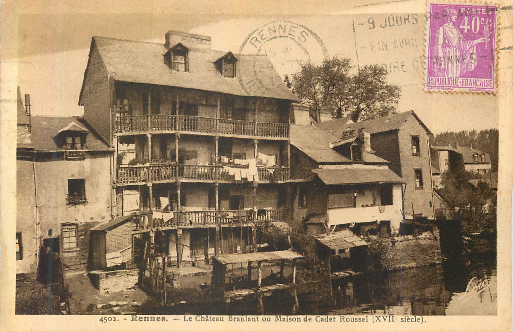 CPA Rennes le Chateau Braniant ou Maison de Cadet Roussel (XVII Siecle)