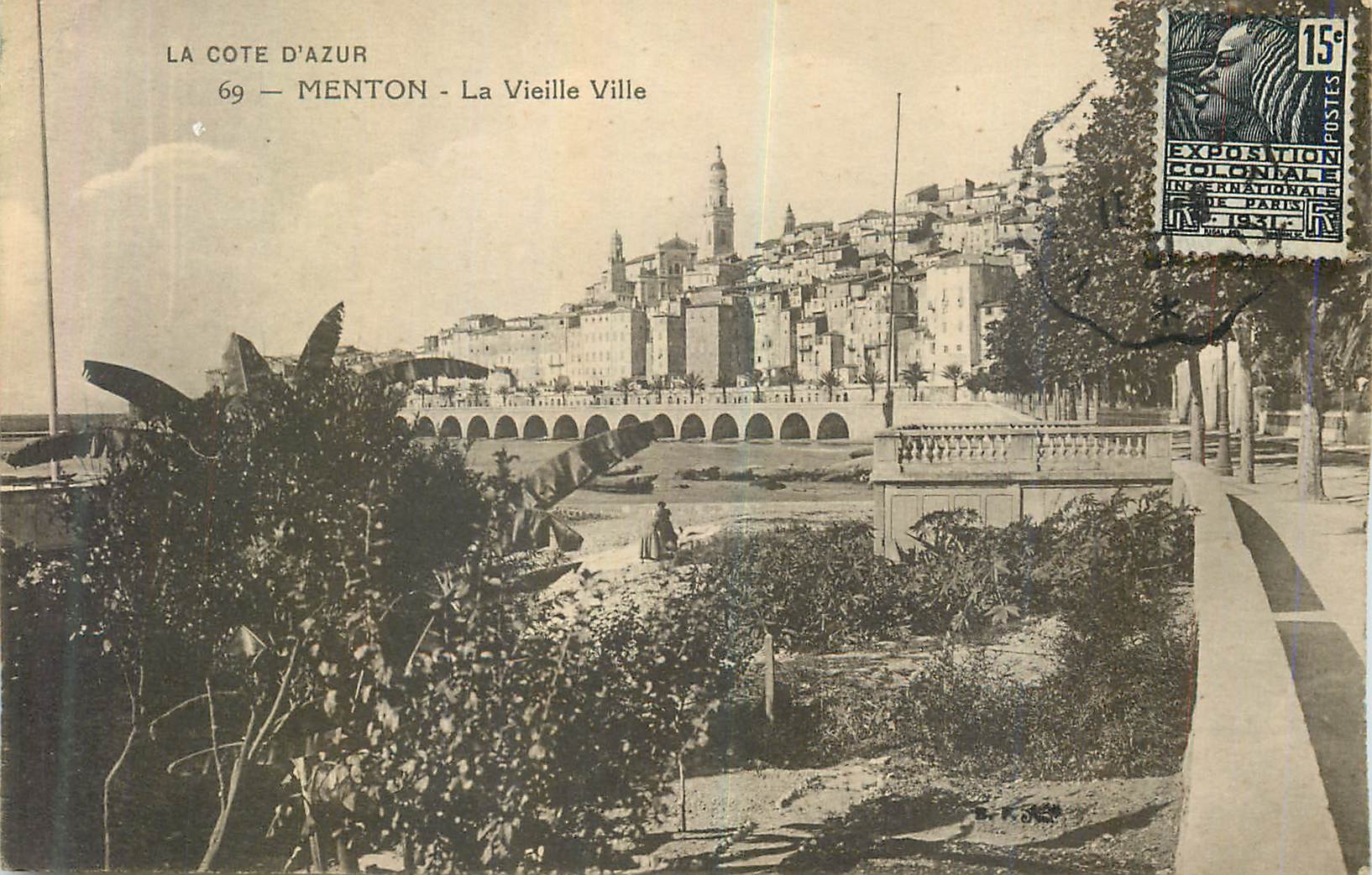 CPA Menton la Vieille Ville la Cote d'Azur