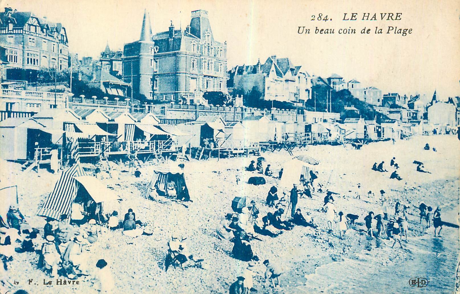 CPA le Havre un beau Coin de la Plage