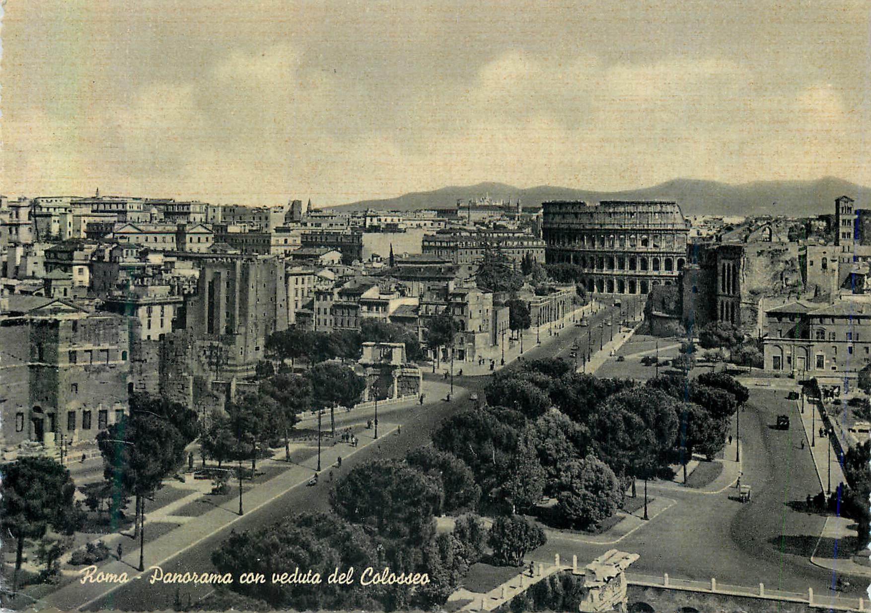 CPM Roma Panorama Con Veduta del Colosseo