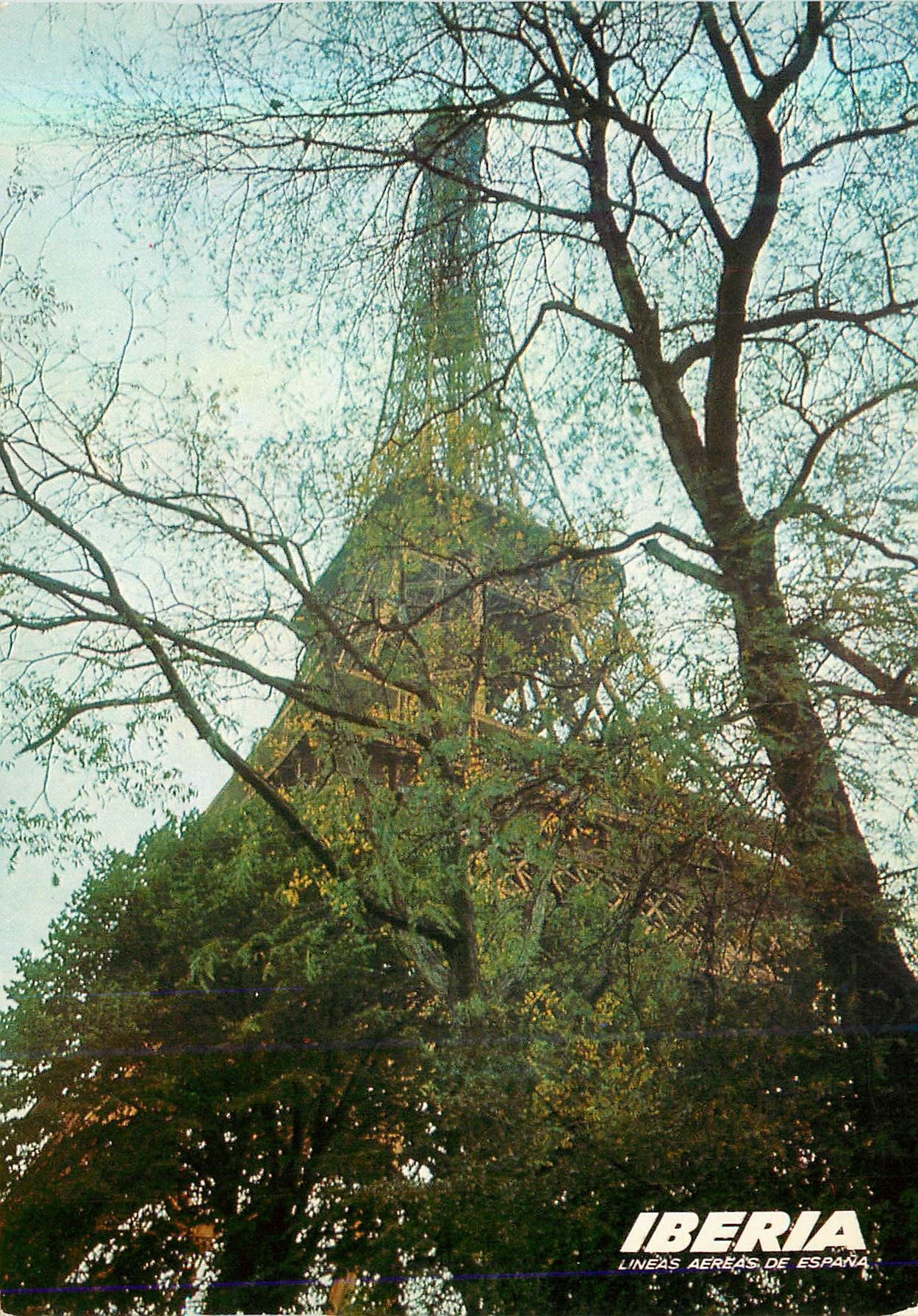 CPM Paris (Torre Eiffel) Iberiea Flies Daily to North and South America Europe and Africa Tour Eiffel