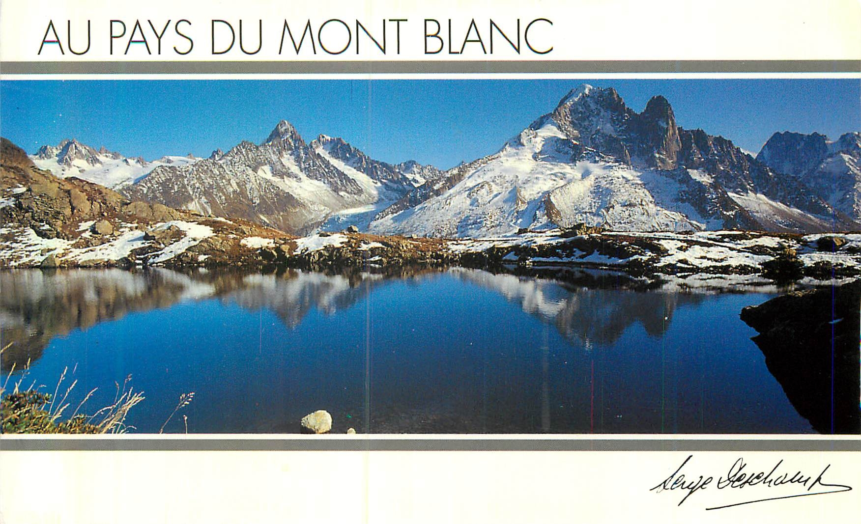 CPM Pays du Mont Blanc Reflets de l'Aiguille Verte et du Chardonnet dans le Lac des Cheserys