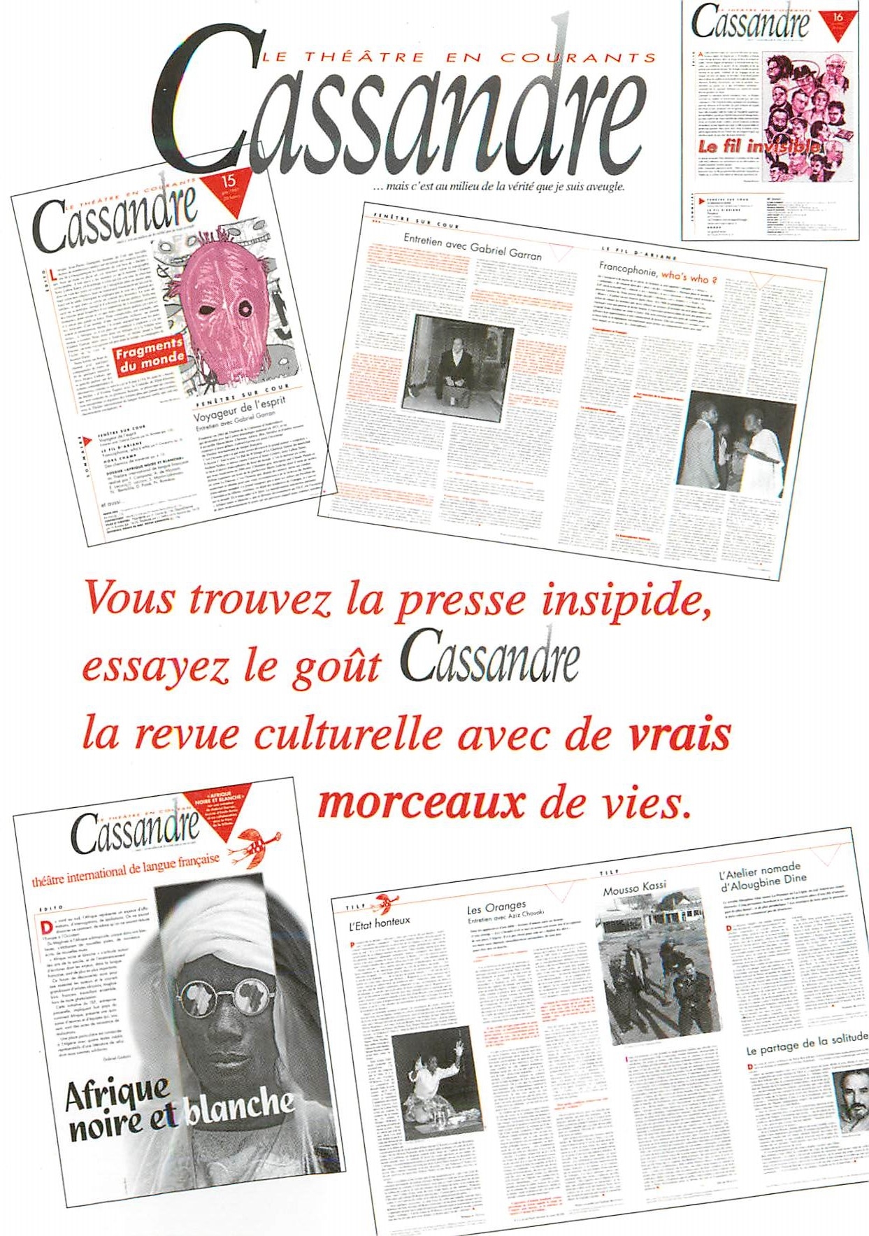 CPM Cassandre Abonnez vous Ce n'est pas encore a la Mode Paroles de Theatre Avenue de la Resistance Montreuil