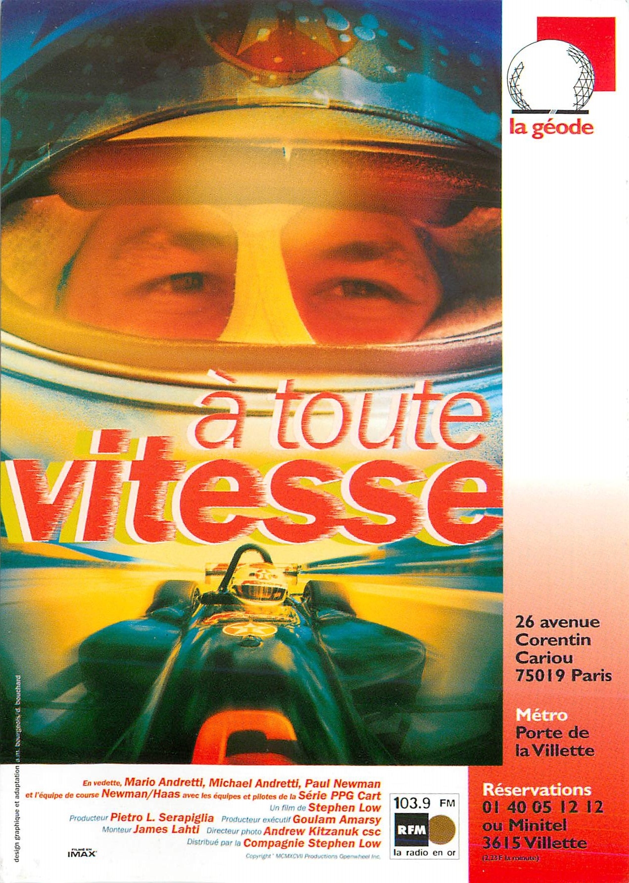 CPM Programmation Jusqu'au 10 mars 1998 A Toute Vitesse et Effets Speciaux en Alternance Avenue Corentin Cariou Paris