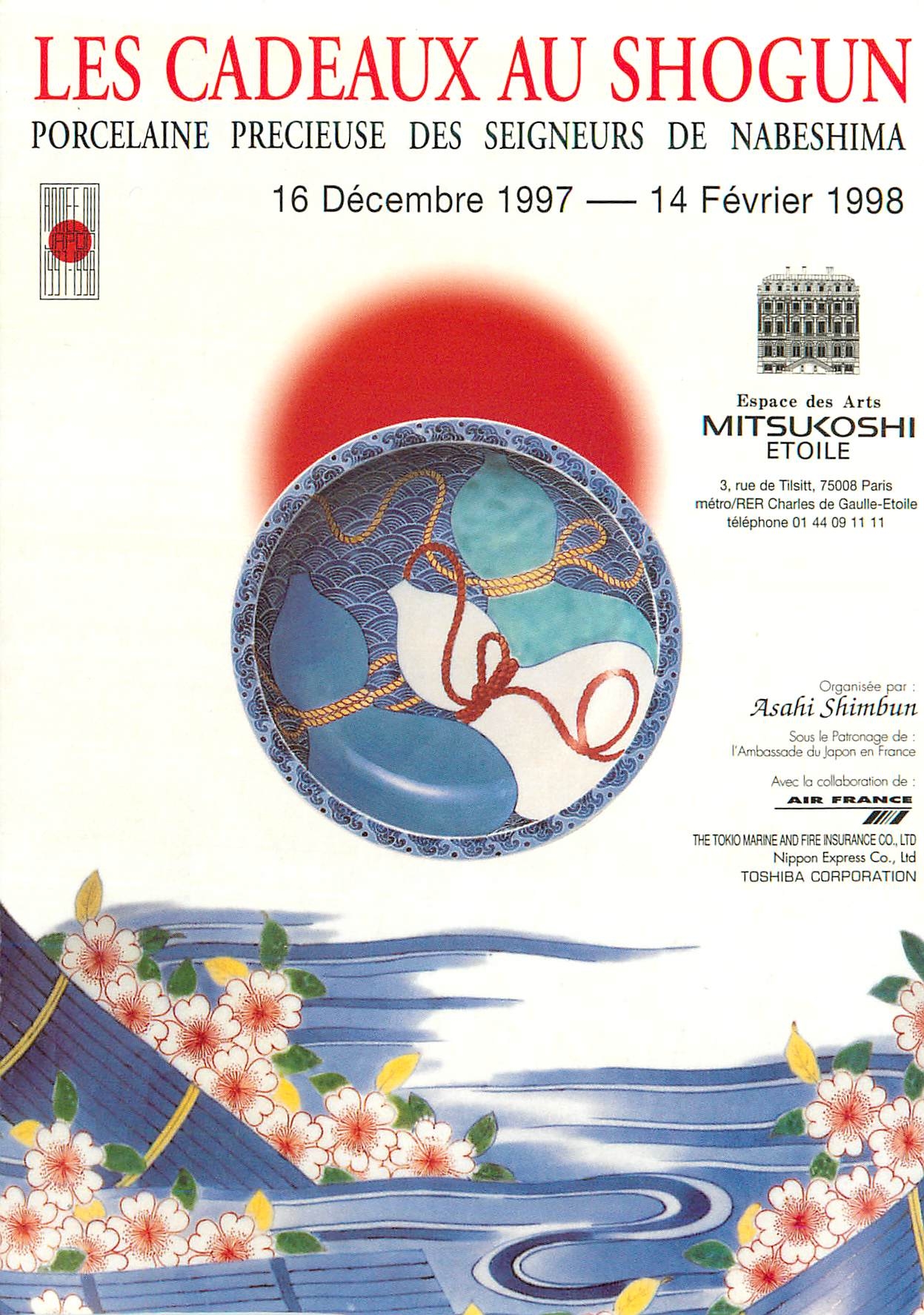 CPM Exposition Les Cadeaux au Shogun Porcelaine Precieuse des Seigneurs de Nabeshima Mitsukoshi Etoile Paris Rue de Tils