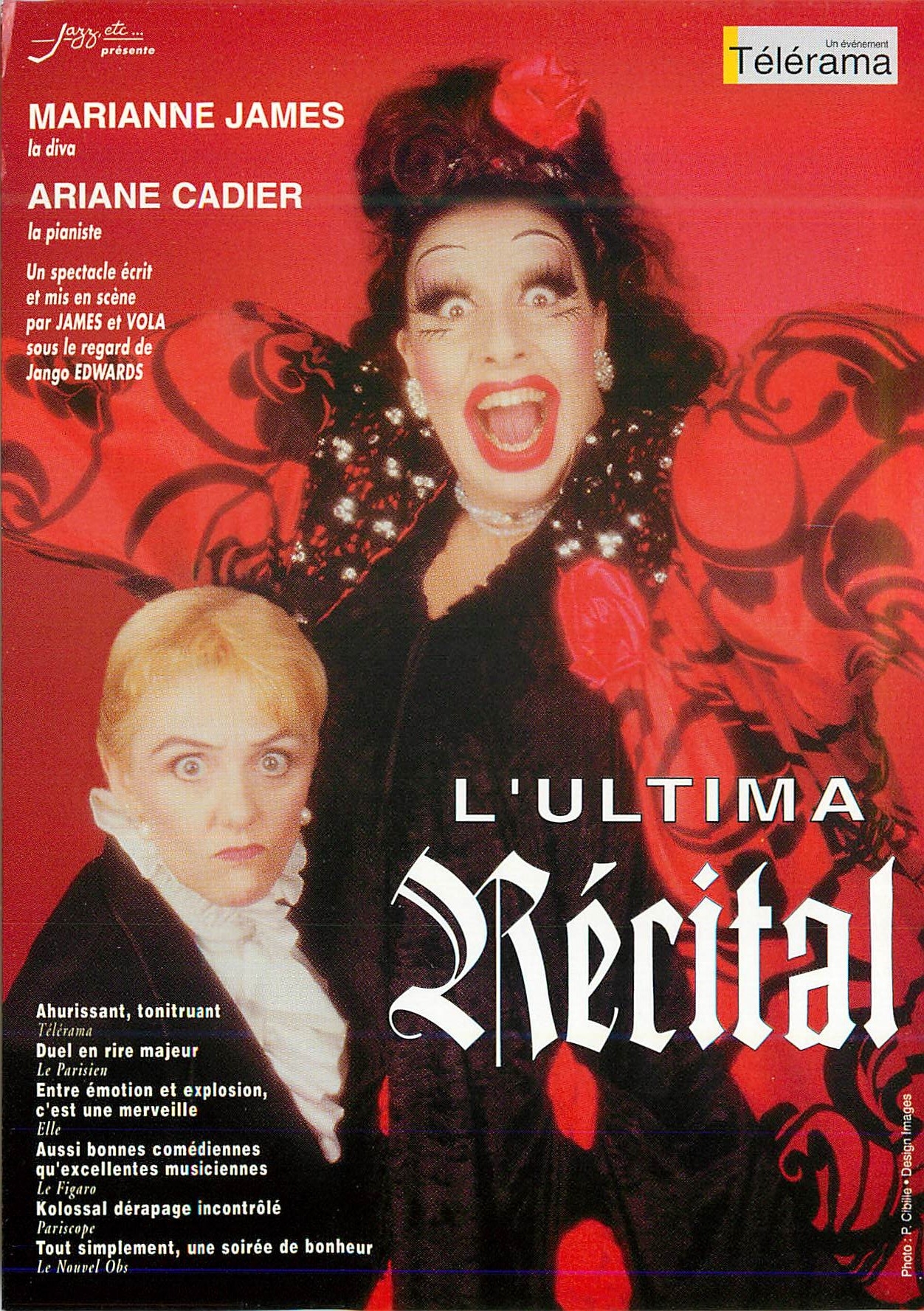 CPM Theatre Musical de la Pointiniere L'Ultima Recital Marianne James Ariane Cadier