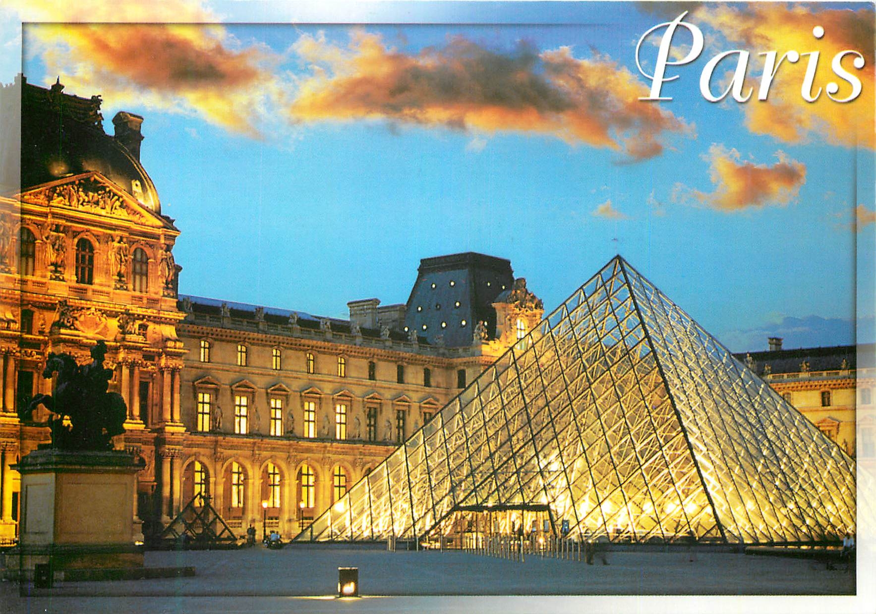 CPM Le Palais du Louvre et le Pyramide Paris et ses Merveilles (Etablissement Public du Grand Louvre)