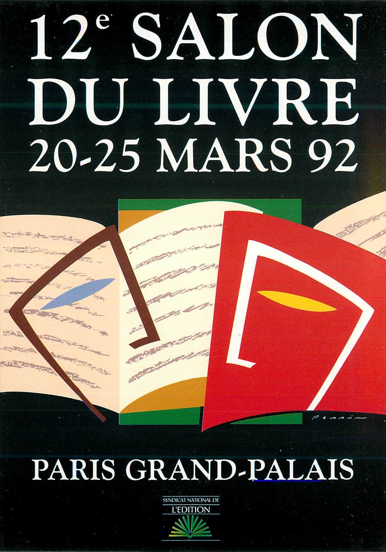 CPM Paris Grand Palais 12e Salon du Livre 20 25 Mars 92