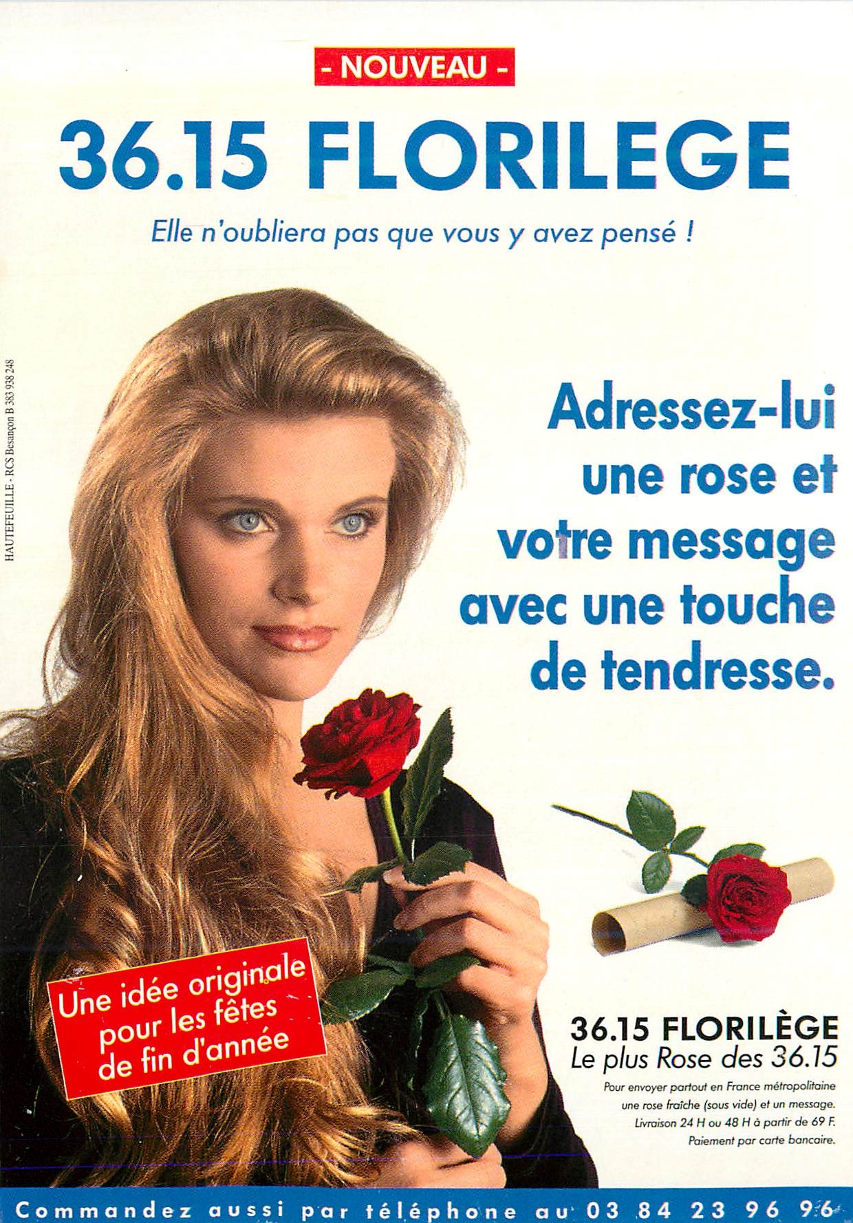 CPM Florilege Adressez lui une Rose et Votre Message avec une Touche de Tendresse