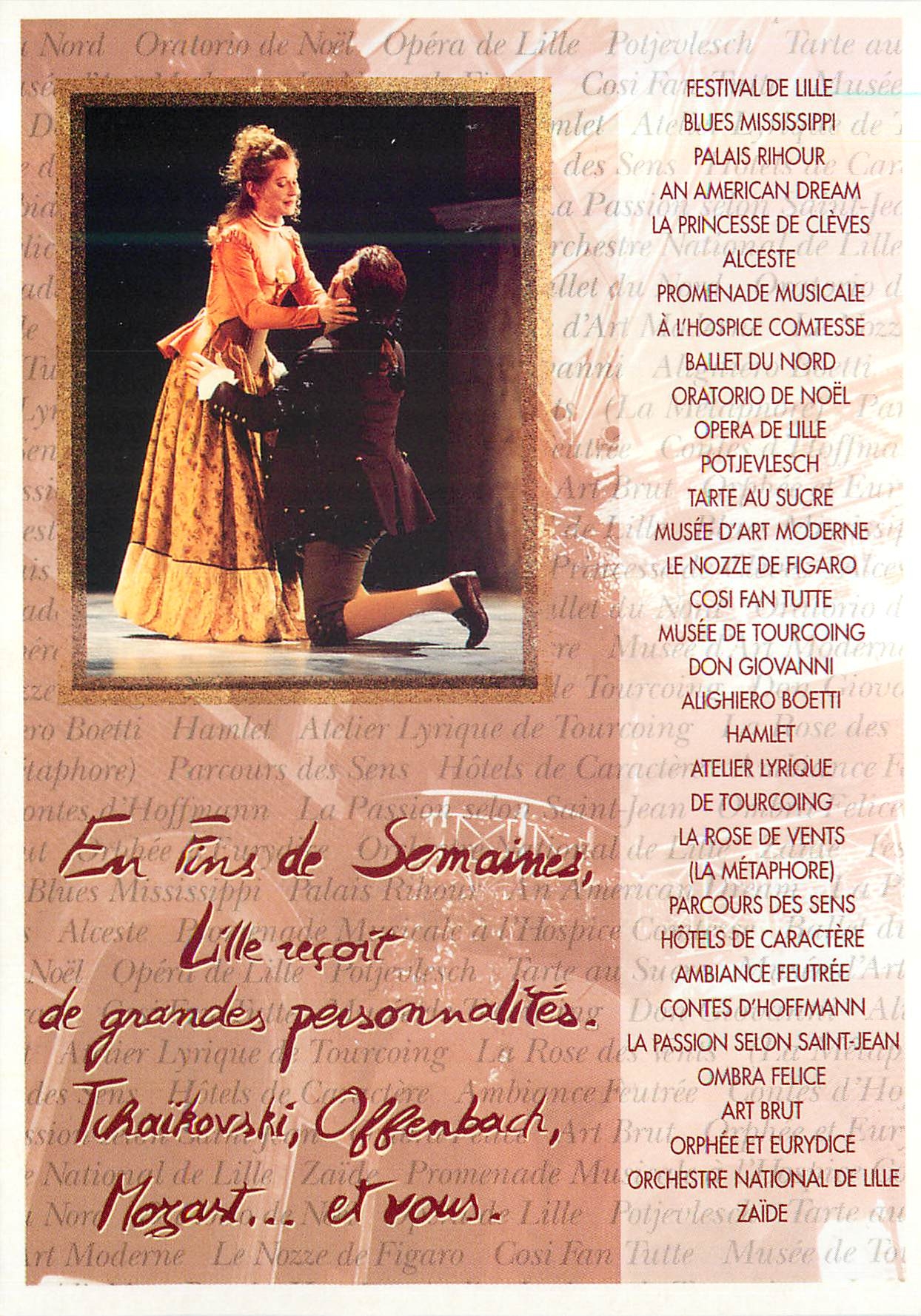 CPM En Fins de Semaines Lille Recoit de Grandes Personnalites Mozart Theatre