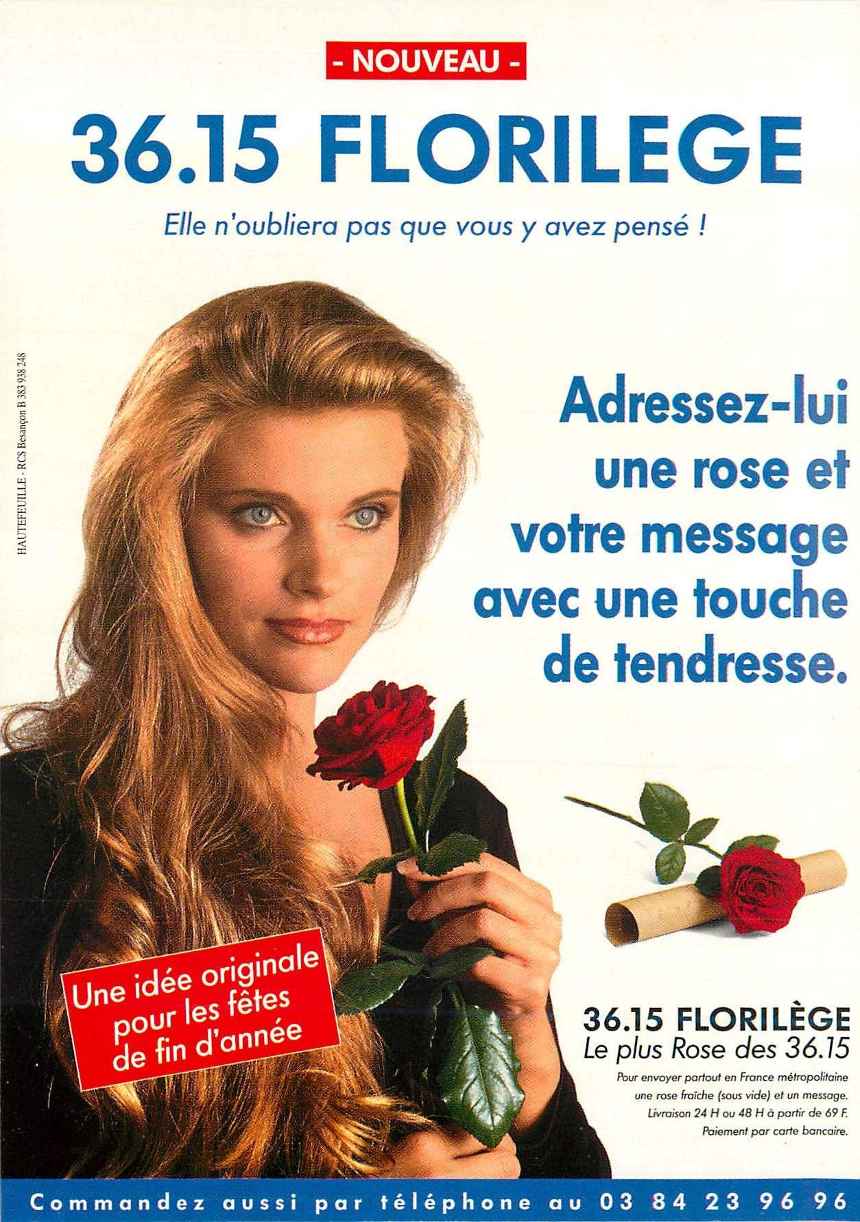 CPM Florilege Adressez Lui une Rose et Votre Message avec une Touche de Tendresse