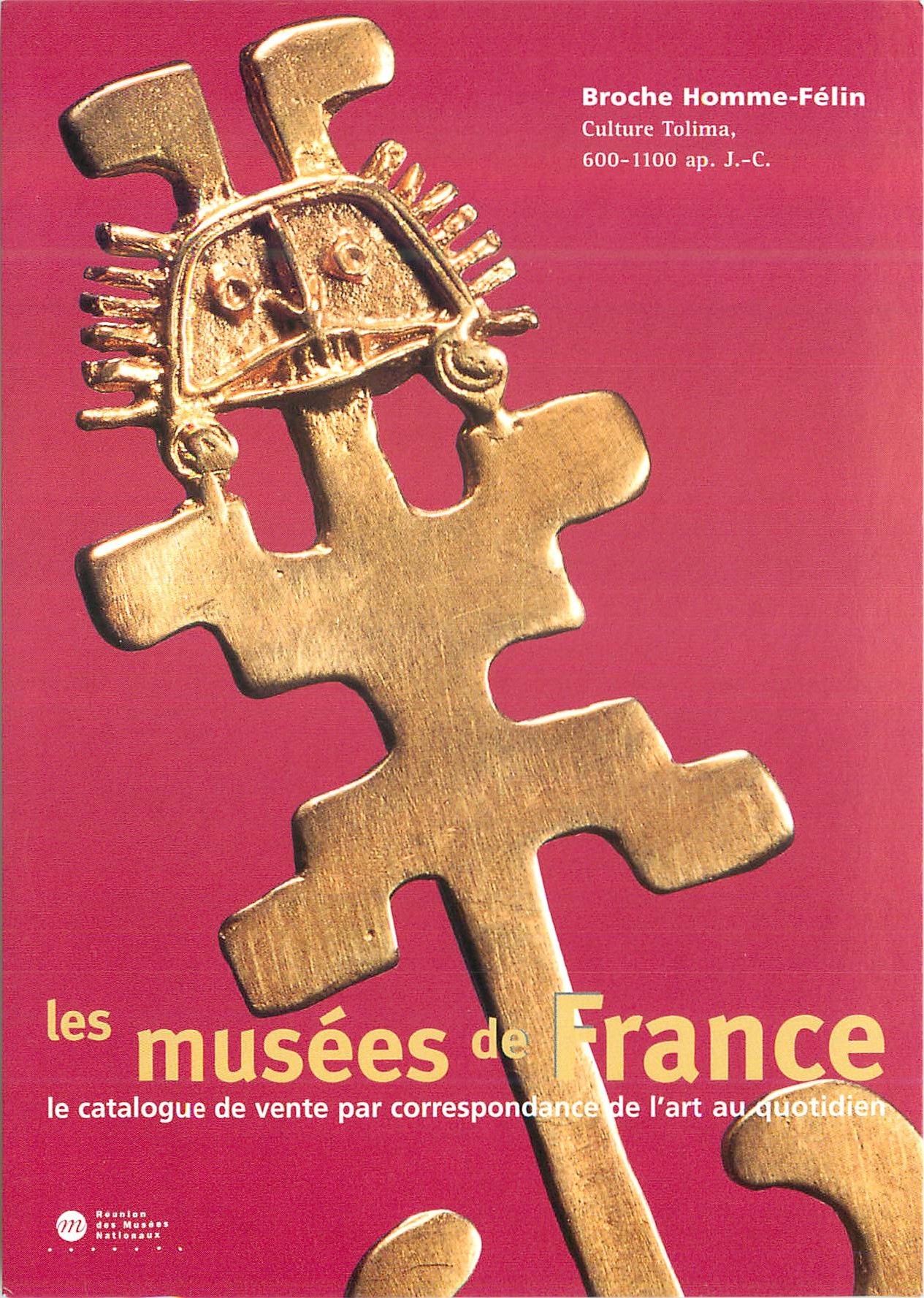 CPM les Musees de France Broche Homme Felin Culture Tolima 