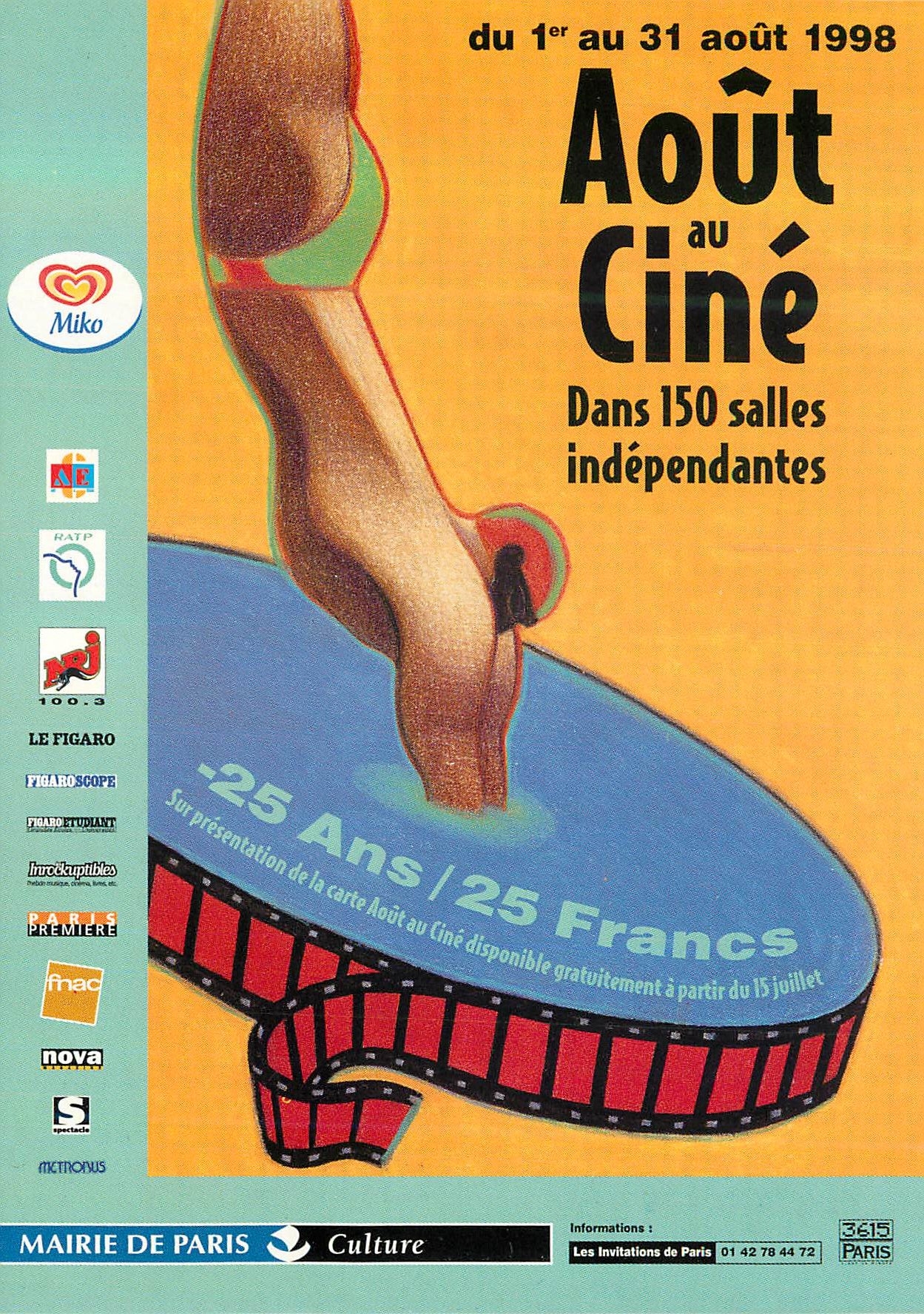 CPM Aout au Cine dans 150 Salles Independantes