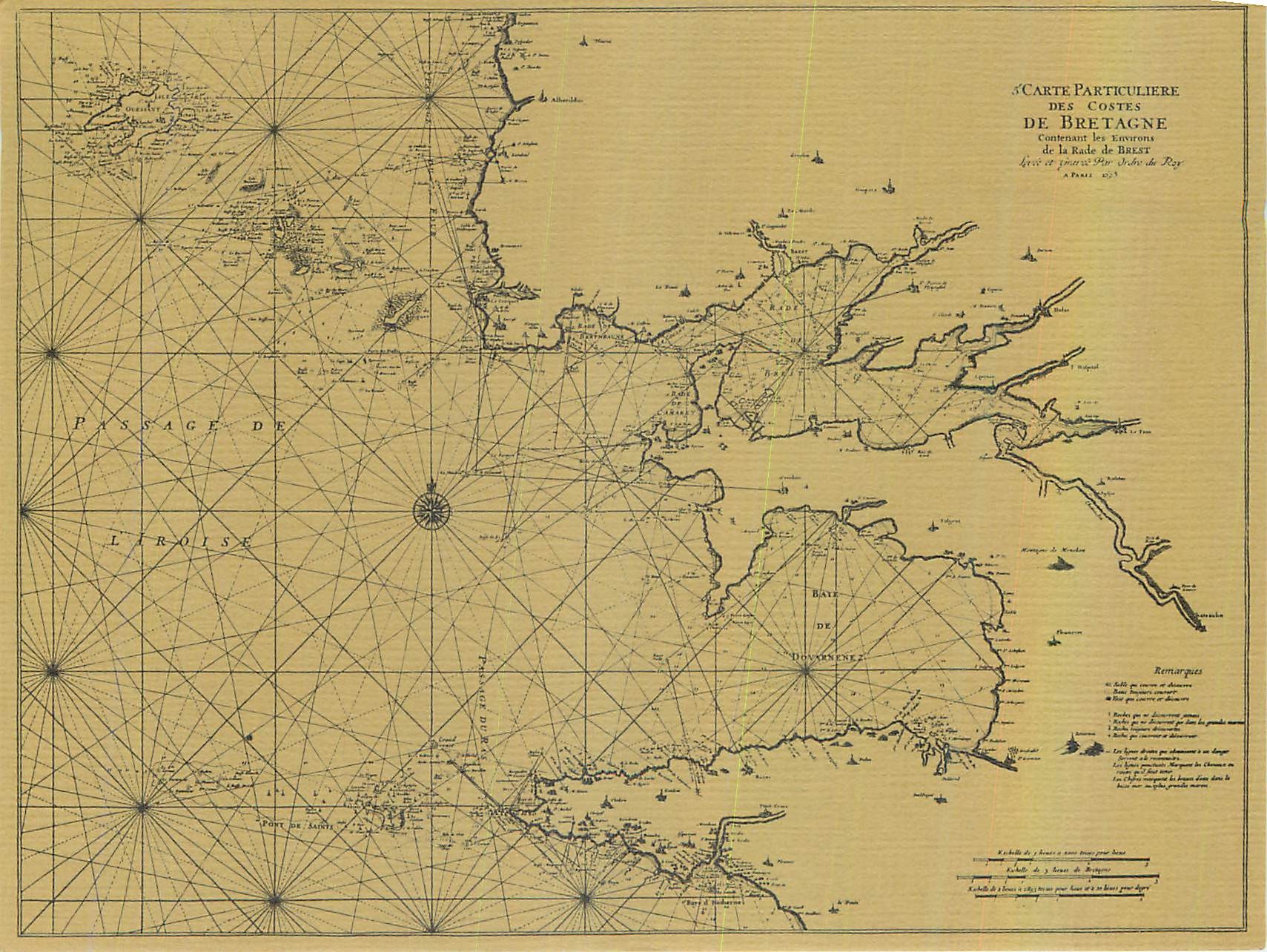 CPM Carte Particuliere des Costes de Bretagne Brest 92