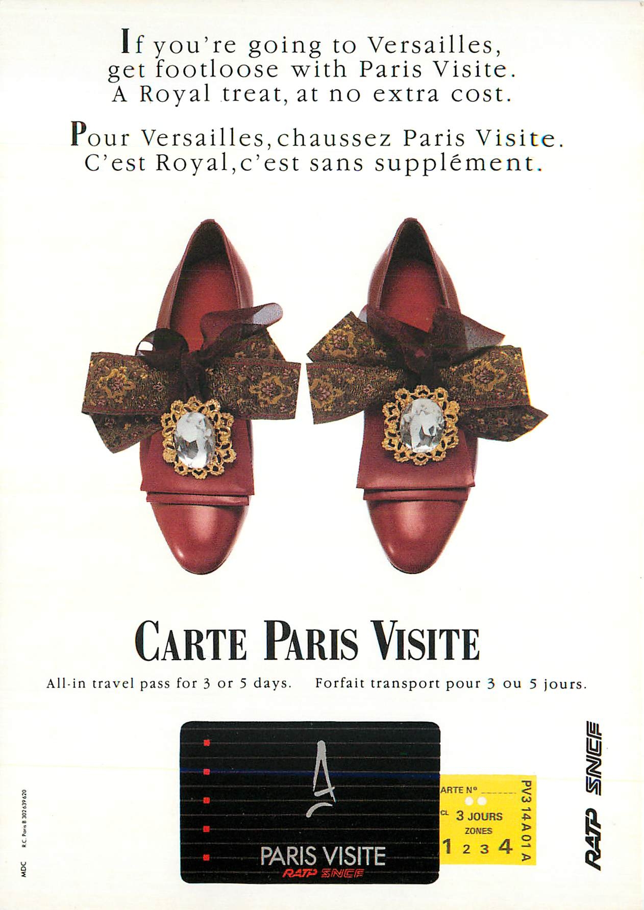 CPM Carte Paris Visite Paris SNCF RATP 