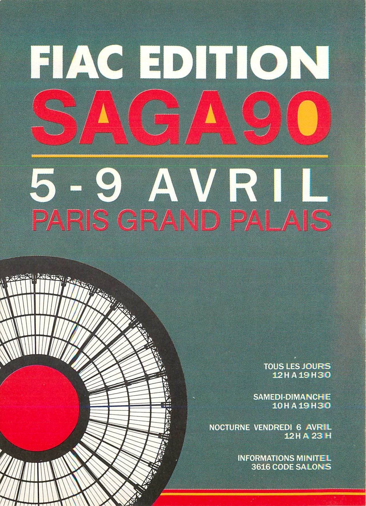 CPM 1er Marche International d'Oeuvres a Tirage Limite FIAC Saga 90 Paris Grand Palais