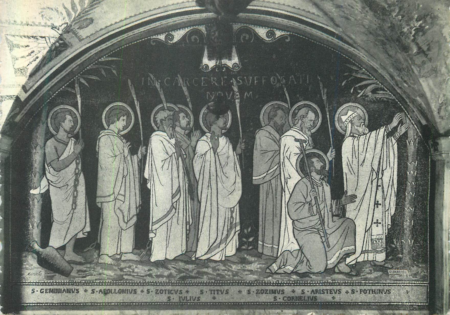 CPM Lyon Antiquaille Crypte Fresque de S Pothin