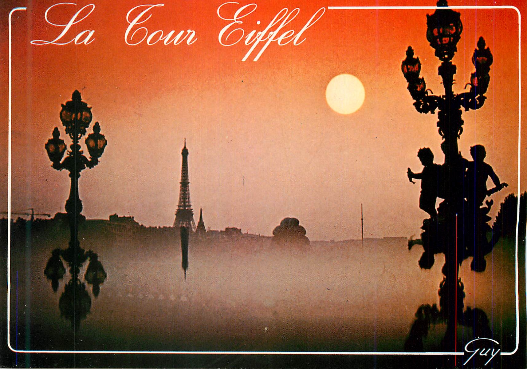 CPM La Tour Eiffel Variations Parisiennes