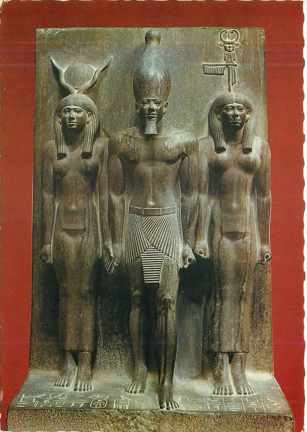 CPA Cairo The Egyptian Museum LE Roi Mykerinos et la Deesse Hathor 4e Dyn