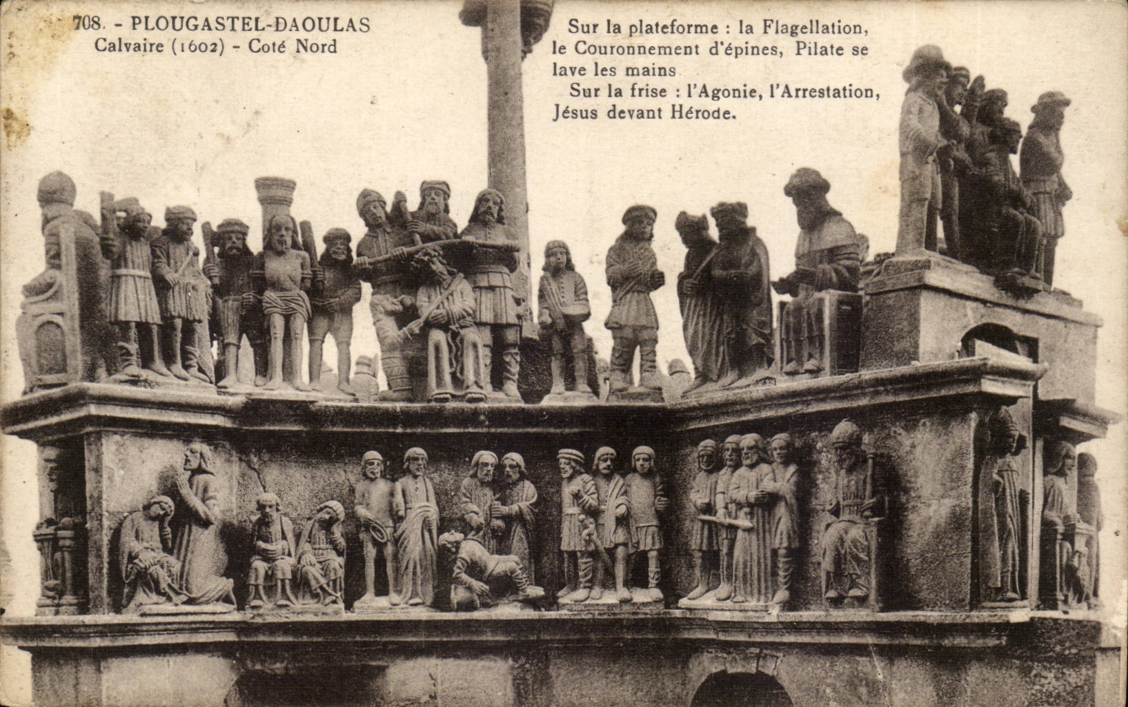 Toulouse - Plougastel Daoulas - On the Platform - Scourging the Crowning of Pilate spines - CPA