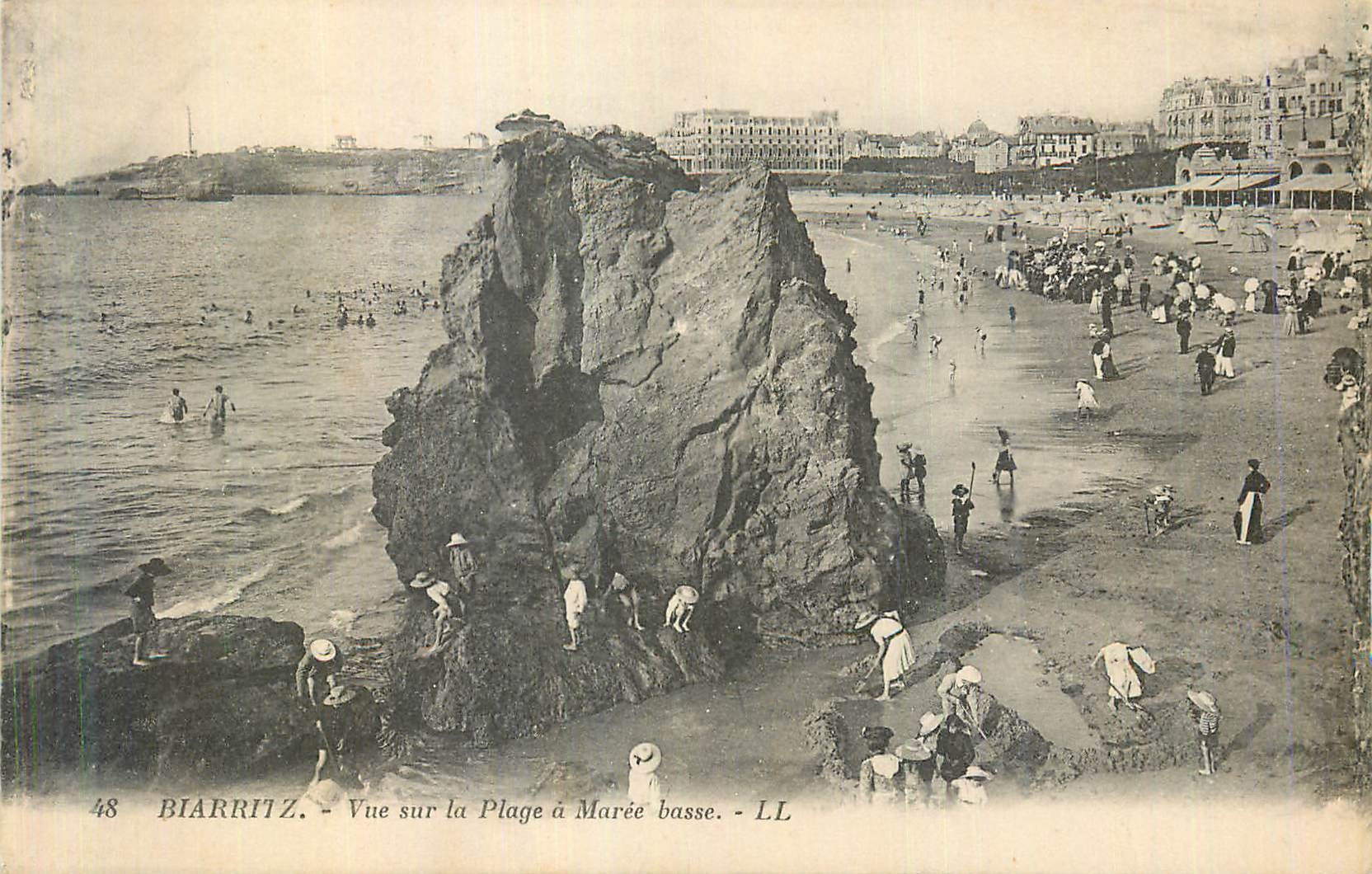 CPA Biarritz Vue sur la Plage a Maree Basse
