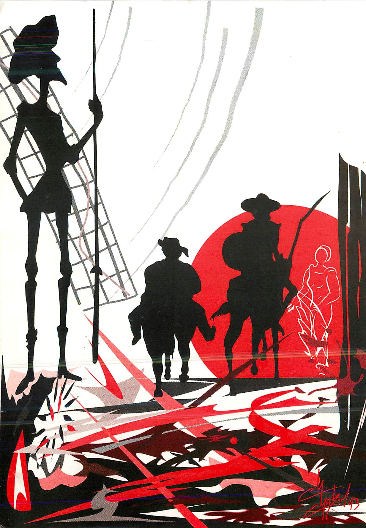 CPM Don Quichotte Dessin de Christian Chabert