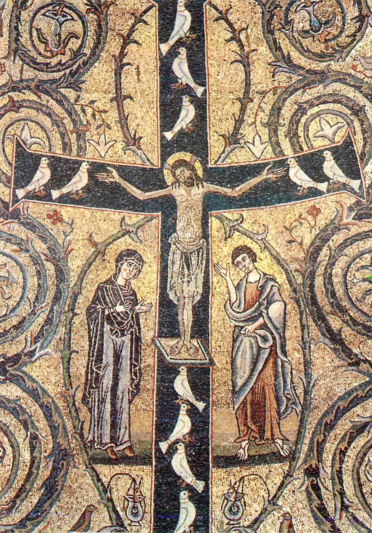 CPM Roma Mosaique de l'Abside (XII Siecle) dans l'Eglise de Saint Clement (Detail)