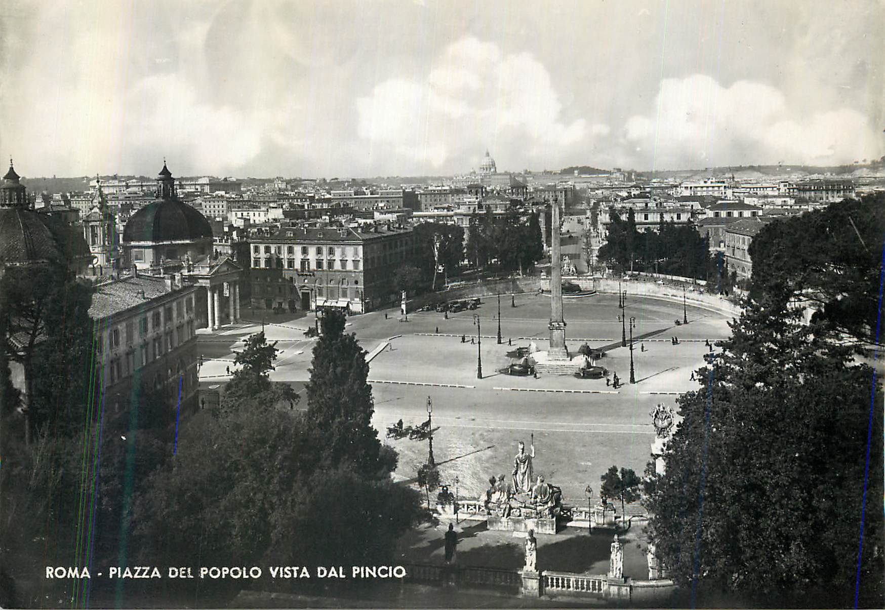 CPM Roma Piazza Del Popolo Vista Dal Pincio