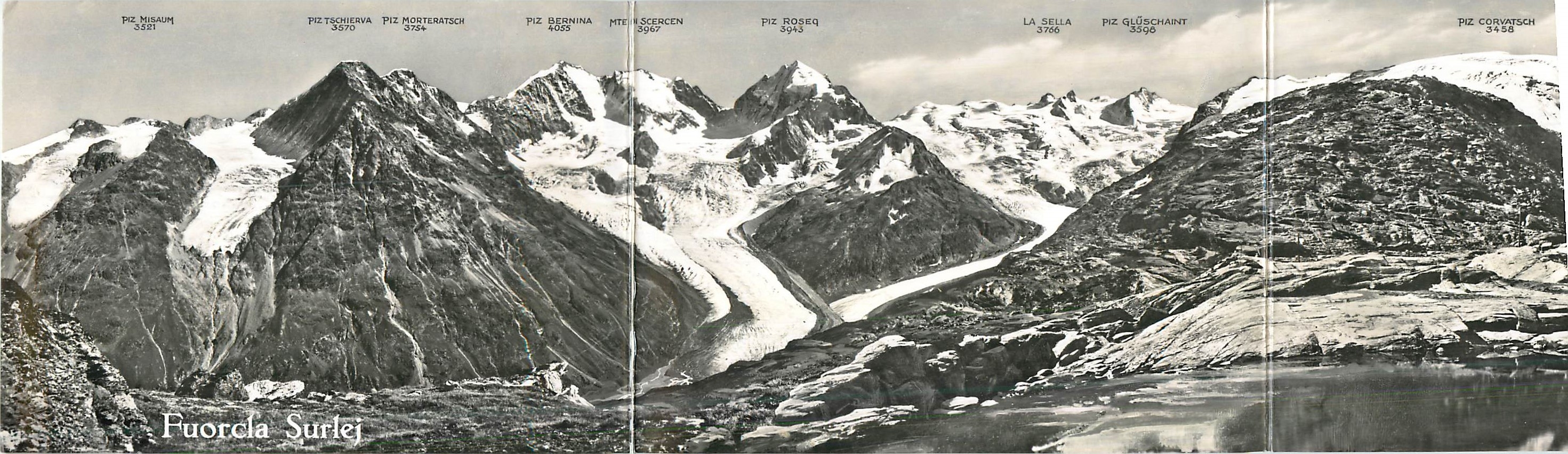 CPM Carte triple Fuorcla Surlej