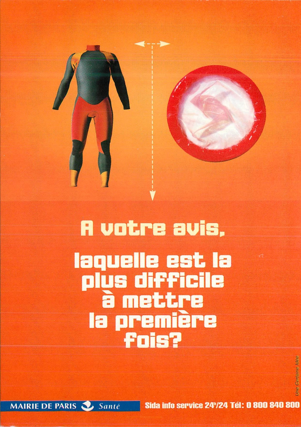 CPM Mairie de Paris A votre Avis laquelle est la Plus Difficile a Mettre la Premiere Fois Preservatif SIDA