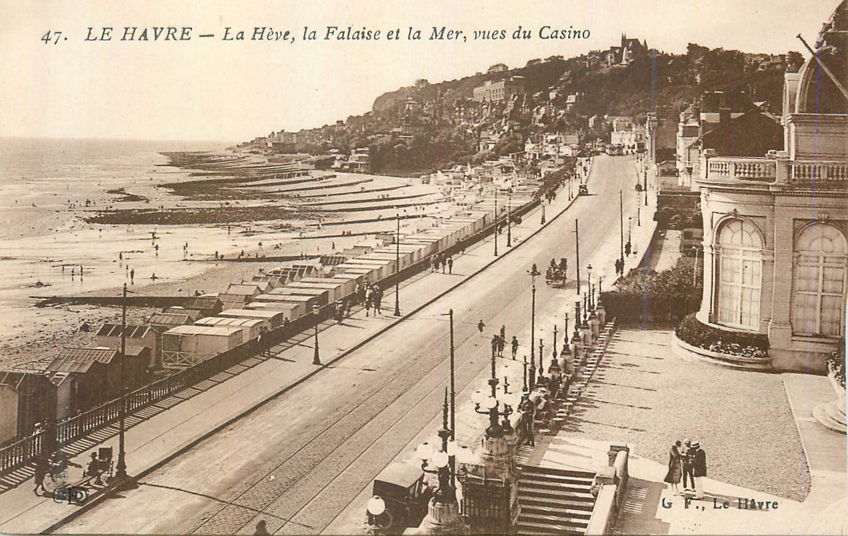 CPA Le Havre La Heve La Falaise et la Mer Vues du Casino