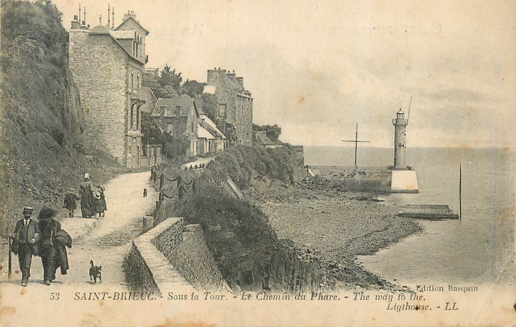 CPA Saint Brieuc sous La Tour Le Chemin du Phare