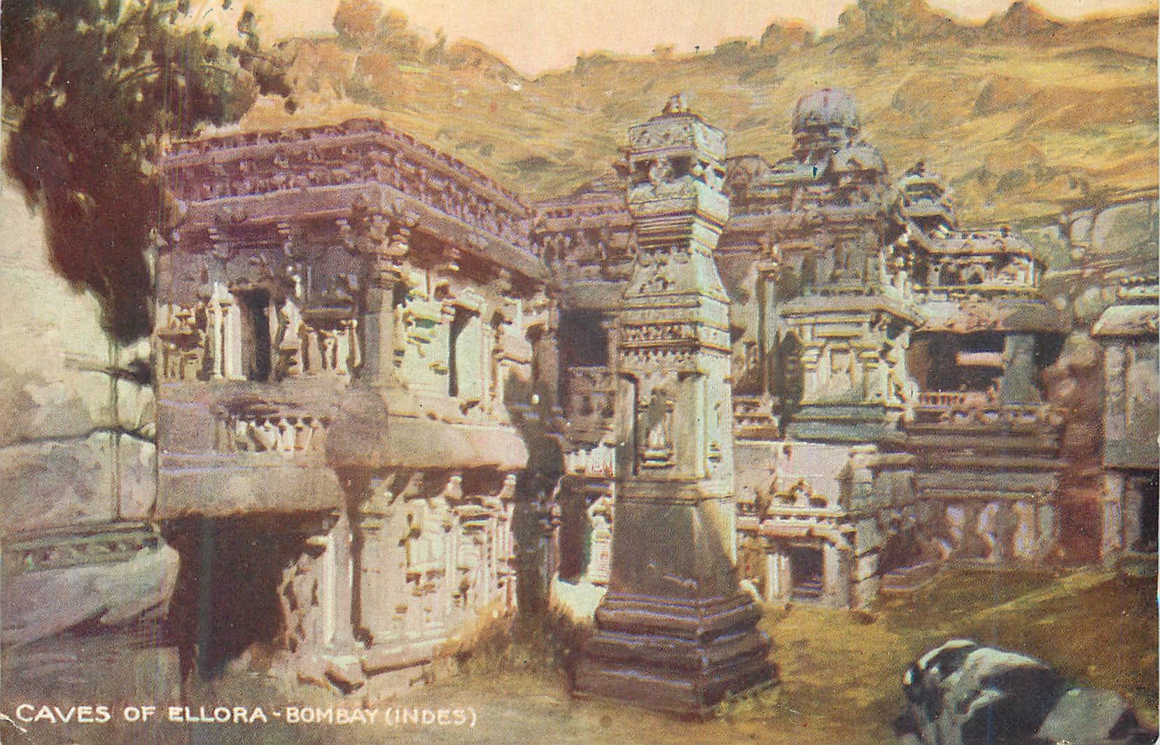 CPA Caves of Ellora Bombay (Indes)
