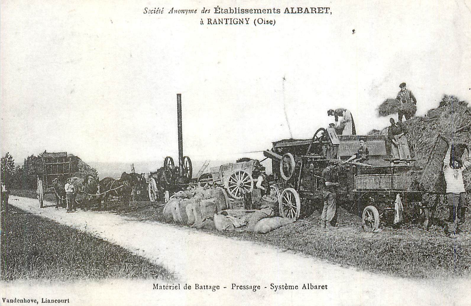 CPA Rantigny (Oise) Societe Anonyme des Etablissements Albaret Materiel de Battage Pressage